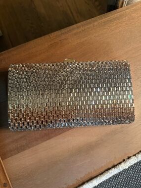 Nina Ombre Clutch - Silver to Rose Gold